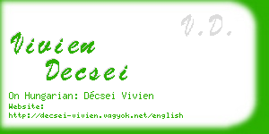 vivien decsei business card